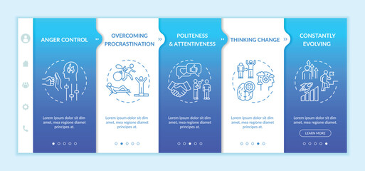 Mindset change onboarding vector template