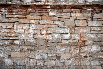 The wall of the old masonry