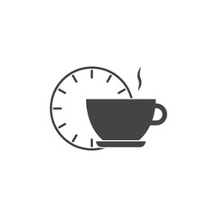 Coffee break vector icon on white isolated background.
