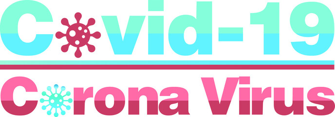 Corona Covid-19 Virus logos in colour and black and white for commercial use.