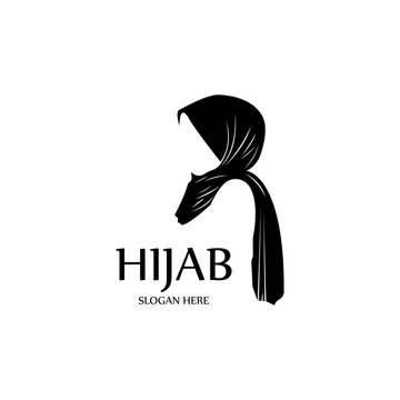 Hijab Women Black Silhouette Vector Icons App-vector