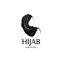 hijab women black silhouette vector icons app-vector