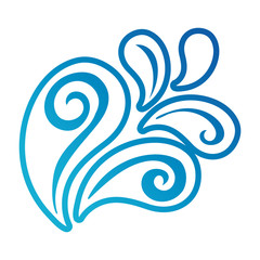 Fototapeta premium water ocean splash line gradient style icon