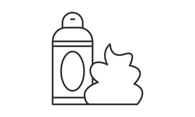 Foam, saving gel, clean, soap-free vector icon