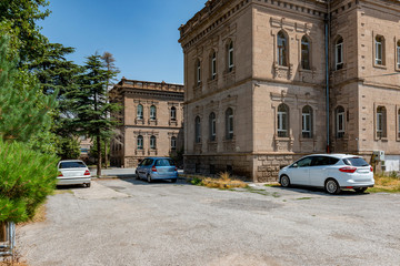 Develi, Kayseri - Turkey. August 20, 2019 : A City Vİew of Old Develi Houses .Stone Houses.