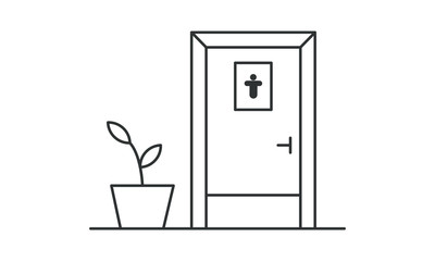 Toilet, water, house, washroom, bathroom free vector icon