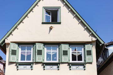 facades of historical framework buildings