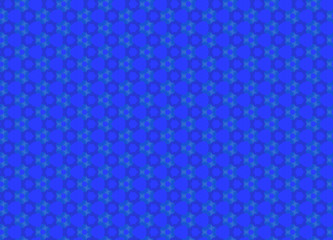Background seamless pattern from geometric blue stars and rounds. Simple design with symmetric stars shaped ornament. Good for carpet, greeting card, textile, cloth, banner or Wrapping Paper
