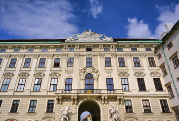 Vienna, Austria - May 19, 2019 - The Hofburg Palace is a complex of palaces from the Habsburg dynasty located in Vienna, Austria.