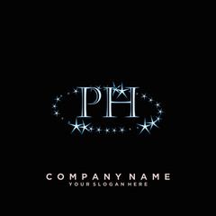 Fototapeta na wymiar Initial Letter PH Logo With circle Template Vector