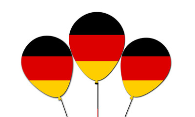 Deutschlandflagge, Luftballons, Symolisch, Berlin