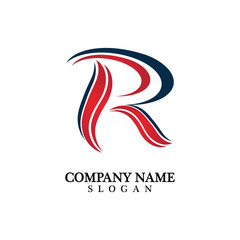 Obraz premium R Letter Logo Business Template Vector icon