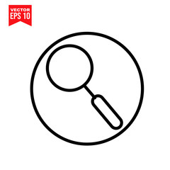 magnifying glass icon symbol Flat vector illustration for graphic and web design.