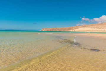 panorama island fuerteventura island in the desert
