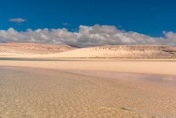 panorama island fuerteventura island in the desert