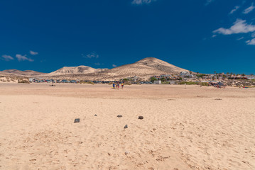 panorama island fuerteventura island in the desert