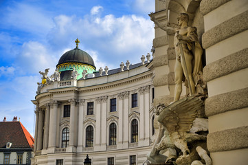 Vienna, Austria - May 19, 2019 - The Hofburg Palace is a complex of palaces from the Habsburg dynasty located in Vienna, Austria.