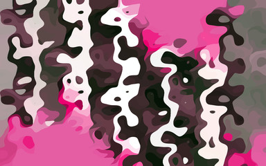 Pink white green dark splashes, abstract texture