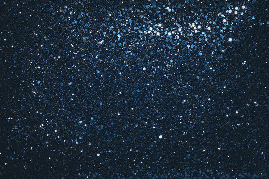 Blue Stars Glitter Abstract Background