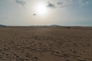 panorama island fuerteventura island in the desert