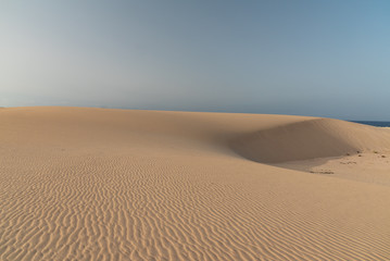 panorama island fuerteventura island in the desert
