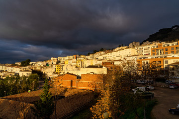 Obraz premium Cazorla at Sierra de Cazorla Segura at night, Andalusia, Spain