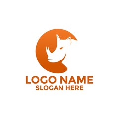 Wild boar Logo Icon Symbol Vector Illustration Isolated on White Background