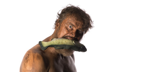 portrait of an ancient caveman