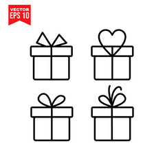 gift box icon symbol Flat vector illustration for graphic and web design.