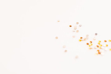 abstract white minimal background with sparkles dust