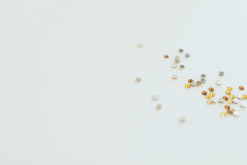 abstract white minimal background with sparkles dust