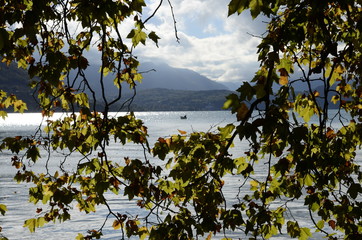 Annecy lake and mountains