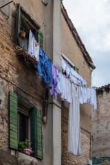 Panni stesi  nei vicoli di Venezia
