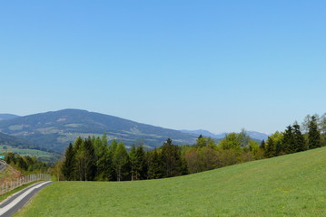 Fototapeta na wymiar Wiesen und Felder in Niederösterreich