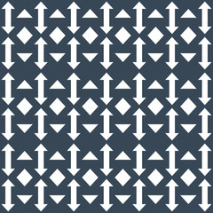 patterned gray background. arrow geometric shapes in isolation