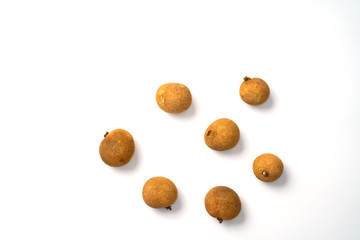 Longan on a white background