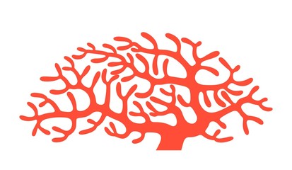 Coral logo. Isolated coral on white background