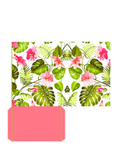 Obraz premium envelope with red roses