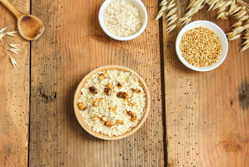 Haferflocken Porridge Müsli Frühstück Vollkorn