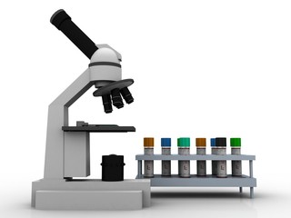 3d render Corona virus disease COVID-19 lab testing
