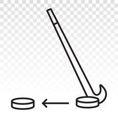 Hockey sport training vector flat icon for apps and websites on a transparent background