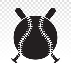 Baseball tournament vector flat icons for sports apps or website on a transparent background