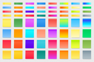 Multicolored music notes isolated on transparent background. Set of color notes. Vector illustration realistic Collection of notes with shadows. © The_Believer 