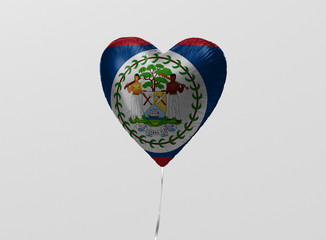Belize flag in heart balloon