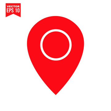 map pointer iconb symbol Flat vector illustration for graphic and web design.