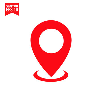 map pointer iconb symbol Flat vector illustration for graphic and web design.
