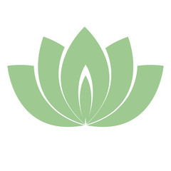 Lotus flower logo, simple green design