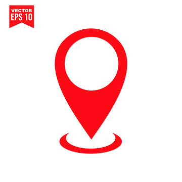 map pointer iconb symbol Flat vector illustration for graphic and web design.