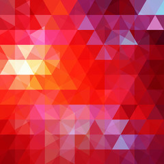 Fototapeta na wymiar Abstract red mosaic background. Triangle geometric background. Design elements. Vector illustration