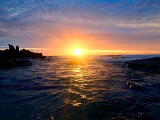 sunset over the ocean